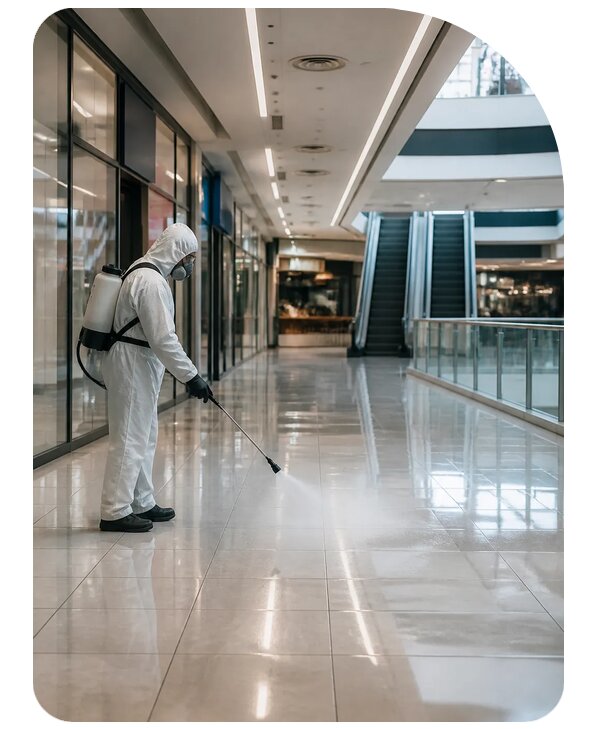 Дезинфекция торгового центра в Домодедове по цене от 15789 р. | Сенат-Дмд
