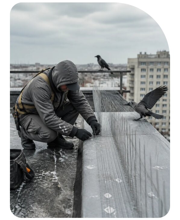 Защита от ворон под ключ в Домодедове по цене от 5263 р. | Сенат-Дмд